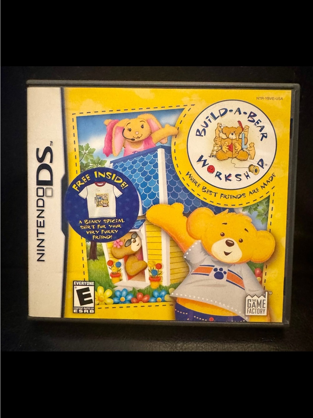 Build-A-Bear Yellow Nintendo DS Game Cheerful Bear Artwork CASE ONLY NO GAME